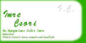 imre csori business card